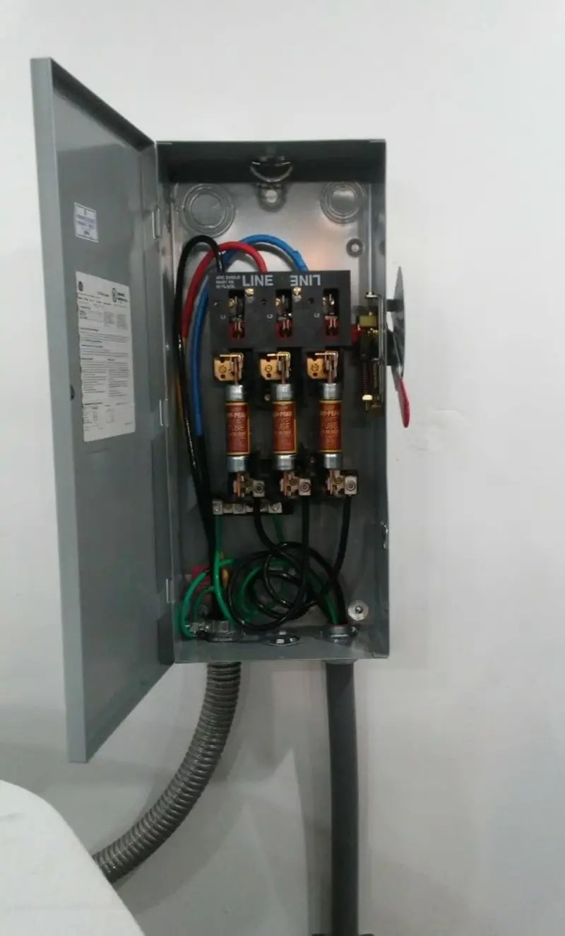 Three-phase disconnect switch installed for Electrical Wiring & Rewiring in Johnson Creek