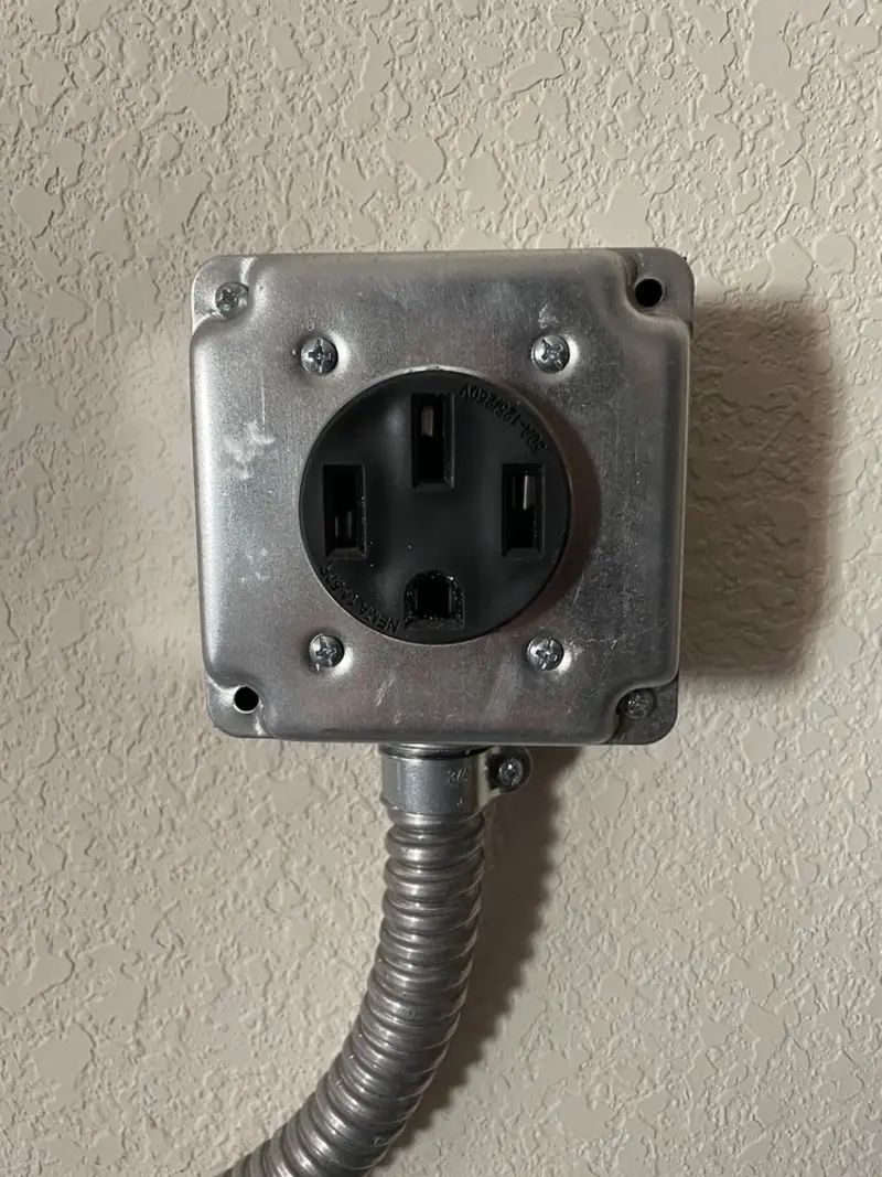 NEMA 14-50 outlet installed for Electrical Panel Upgrade in Johnson Creek